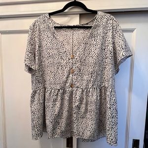 SHEIN Print Blouse 1Χ